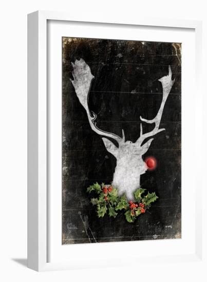 Red Nose-Jace Grey-Framed Art Print