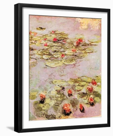 Red Nympheas-Claude Monet-Framed Art Print