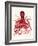 Red Octopus 3-Fab Funky-Framed Art Print