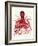 Red Octopus 3-Fab Funky-Framed Art Print