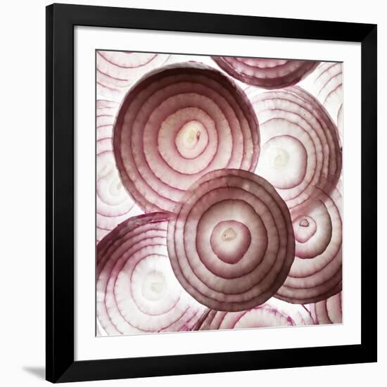 Red Onion Slices-Mark Sykes-Framed Photographic Print