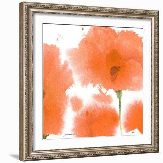 Red Orange Poppies-Sheila Golden-Framed Art Print