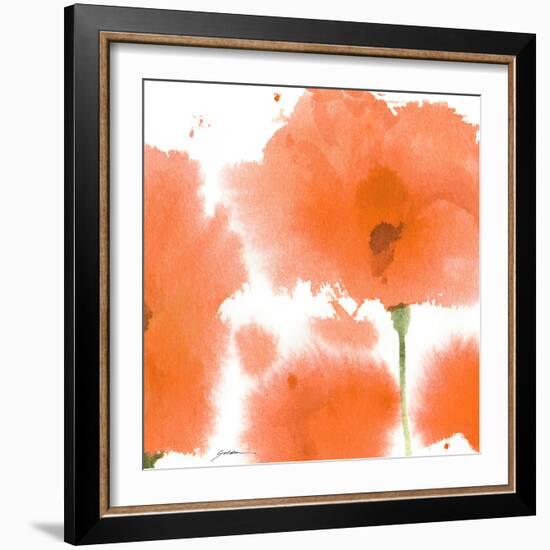 Red Orange Poppies-Sheila Golden-Framed Art Print