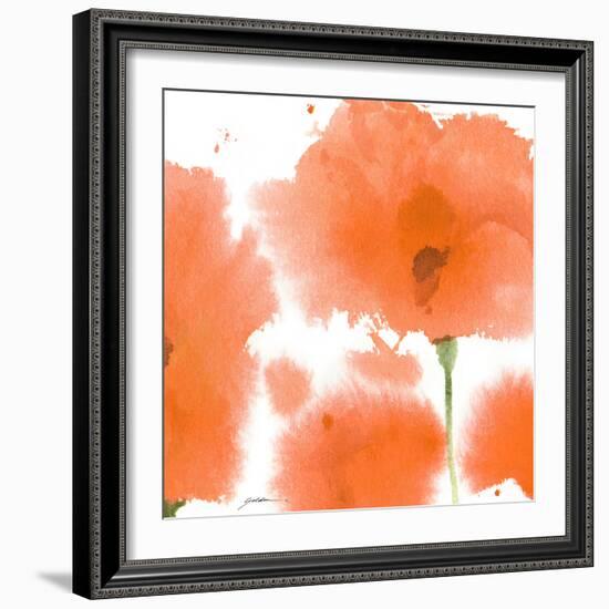 Red Orange Poppies-Sheila Golden-Framed Art Print