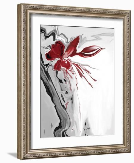 Red Orchid 1-Rabi Khan-Framed Art Print