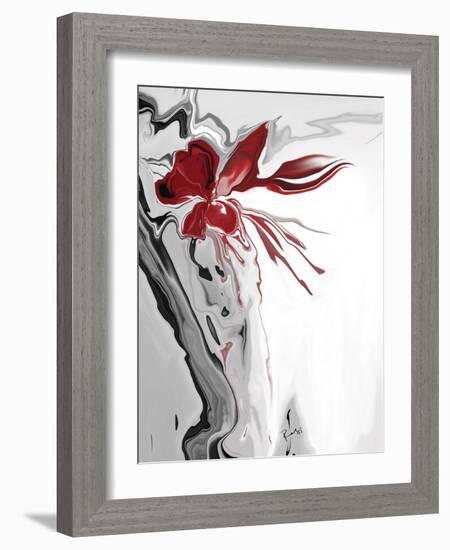 Red Orchid 1-Rabi Khan-Framed Art Print