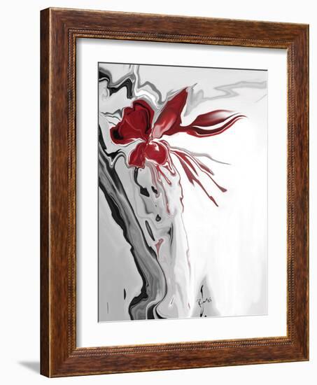 Red Orchid 1-Rabi Khan-Framed Art Print