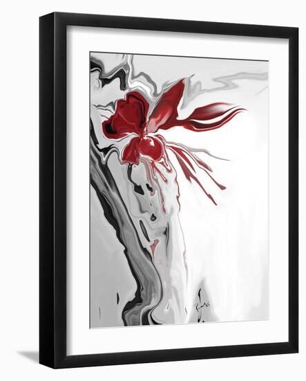 Red Orchid 1-Rabi Khan-Framed Art Print