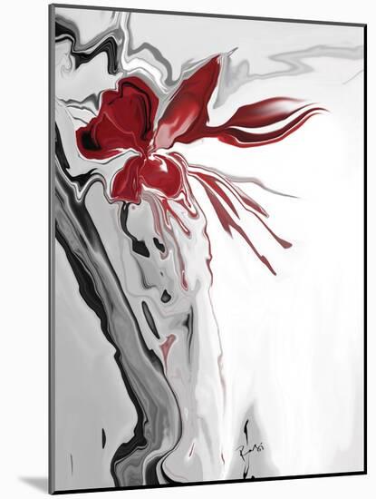 Red Orchid 1-Rabi Khan-Mounted Art Print