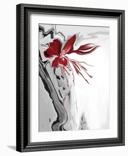 Red Orchid 1-Rabi Khan-Framed Art Print