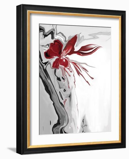 Red Orchid 1-Rabi Khan-Framed Art Print