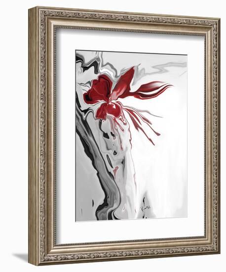 Red Orchid 1-Rabi Khan-Framed Art Print