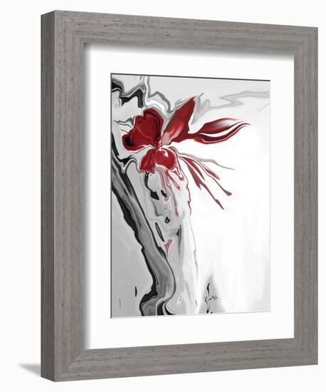 Red Orchid 1-Rabi Khan-Framed Art Print