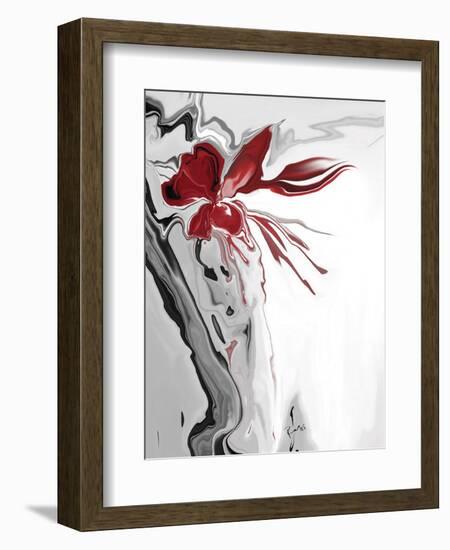 Red Orchid 1-Rabi Khan-Framed Art Print