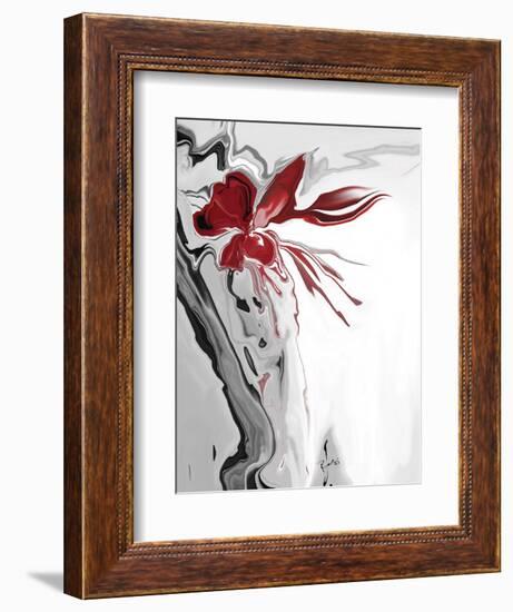 Red Orchid 1-Rabi Khan-Framed Art Print