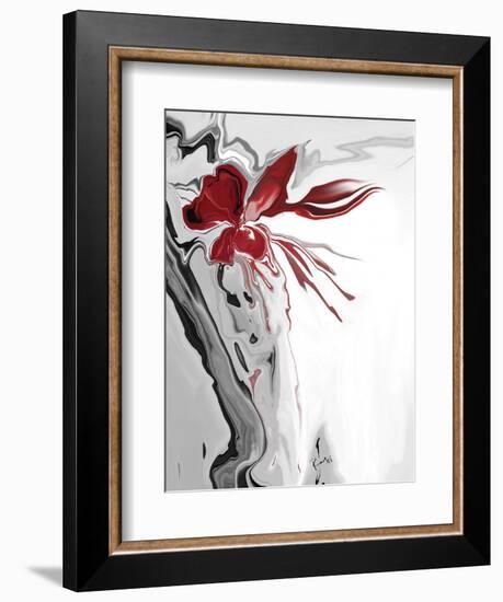 Red Orchid 1-Rabi Khan-Framed Art Print