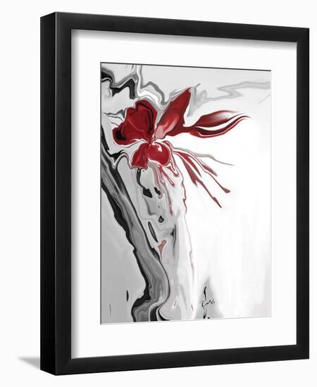 Red Orchid 1-Rabi Khan-Framed Art Print