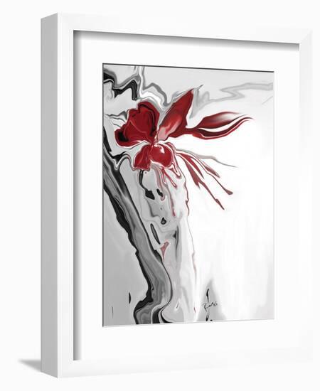 Red Orchid 1-Rabi Khan-Framed Art Print