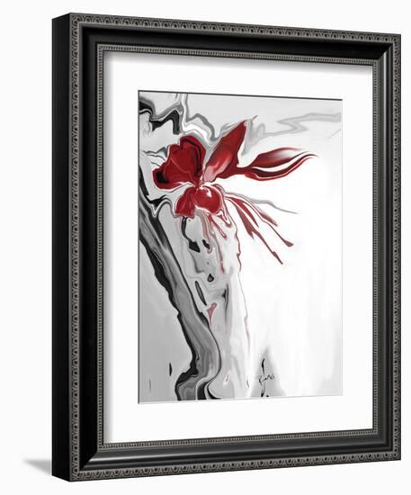 Red Orchid 1-Rabi Khan-Framed Art Print