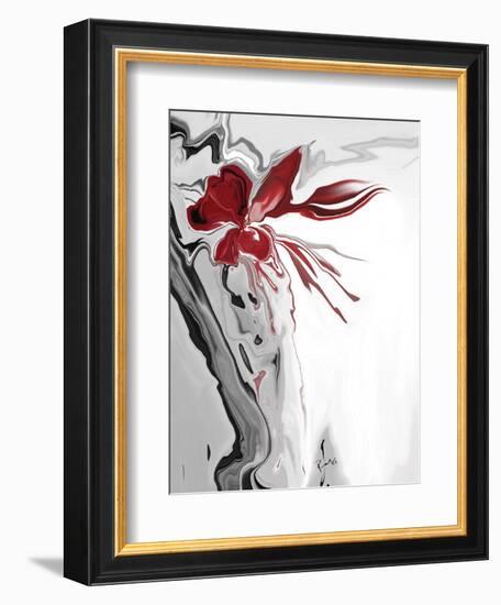 Red Orchid 1-Rabi Khan-Framed Art Print