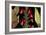 Red Orchids & Palm Leaves-Rodolfo Jimenez-Framed Art Print