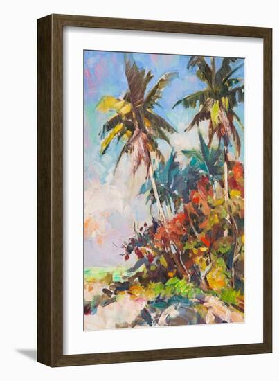 Red Palms-Richard A. Rodgers-Framed Art Print