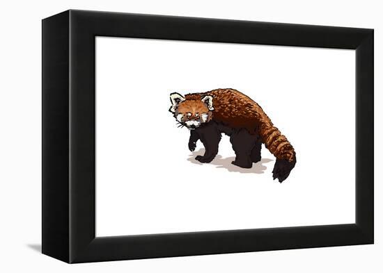 Red Panda - Icon-Lantern Press-Framed Stretched Canvas