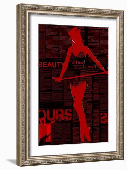 Red Paper Dance-NaxArt-Framed Art Print