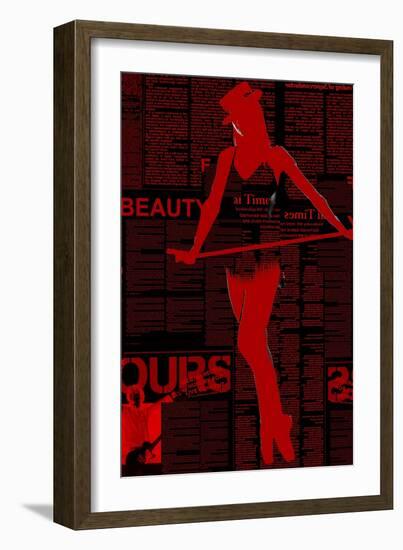 Red Paper Dance-NaxArt-Framed Art Print