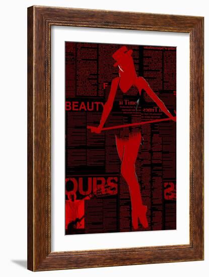 Red Paper Dance-NaxArt-Framed Art Print