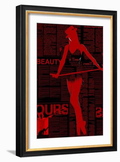 Red Paper Dance-NaxArt-Framed Art Print