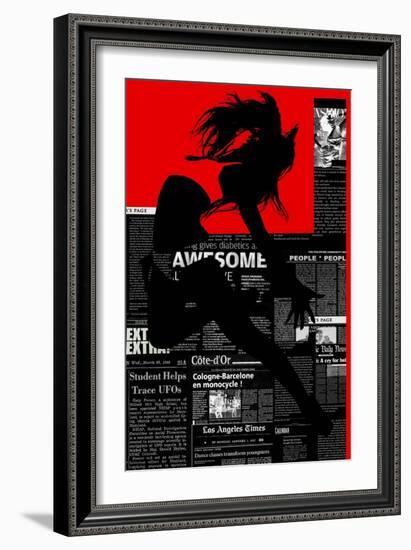 Red Paper Flight-NaxArt-Framed Art Print