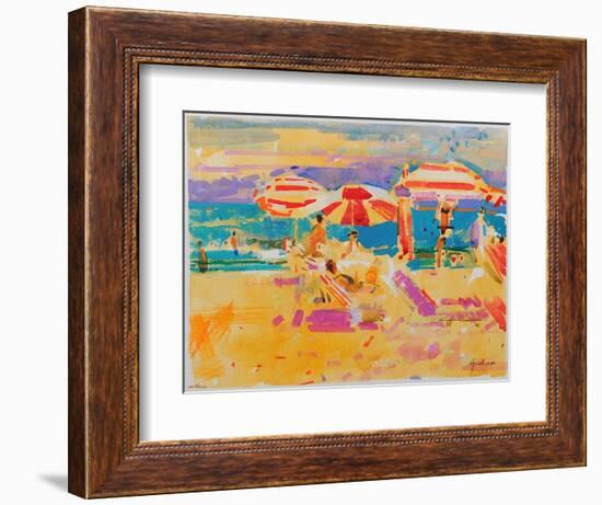 Red Parasols, Miami-Peter Graham-Framed Giclee Print