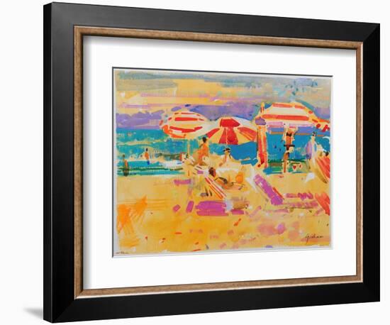 Red Parasols, Miami-Peter Graham-Framed Giclee Print