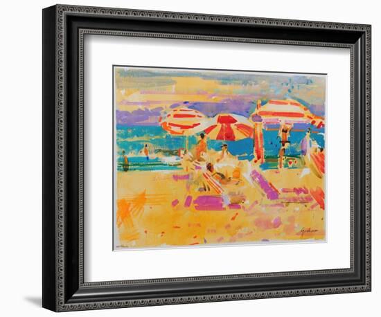 Red Parasols, Miami-Peter Graham-Framed Giclee Print