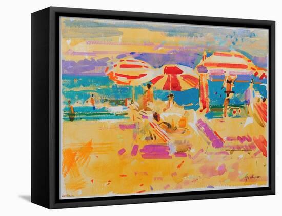 Red Parasols, Miami-Peter Graham-Framed Premier Image Canvas