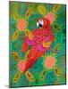 Red parrot, 2021, (oil on canvas)-Jane Tattersfield-Mounted Giclee Print
