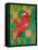 Red parrot, 2021, (oil on canvas)-Jane Tattersfield-Framed Premier Image Canvas