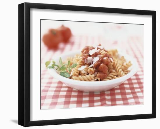 Red Pasta Spirals with Tomato Sauce-Brigitte Sporrer-Framed Photographic Print