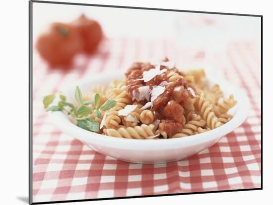 Red Pasta Spirals with Tomato Sauce-Brigitte Sporrer-Mounted Photographic Print