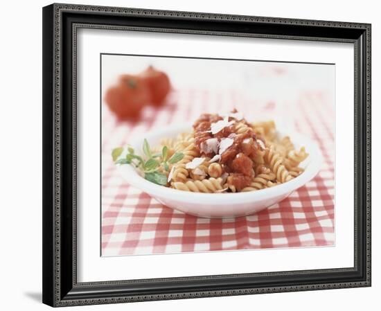 Red Pasta Spirals with Tomato Sauce-Brigitte Sporrer-Framed Photographic Print