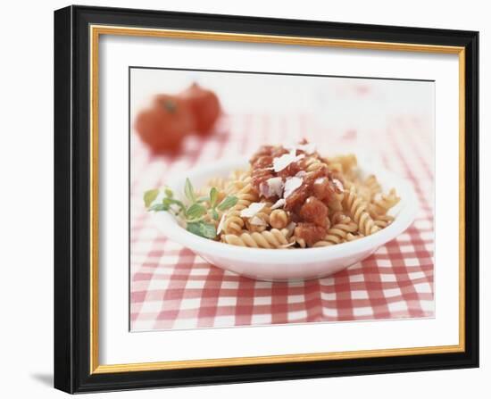 Red Pasta Spirals with Tomato Sauce-Brigitte Sporrer-Framed Photographic Print