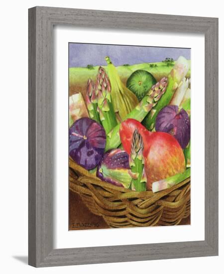 Red Pear with Figs and Asparagus, 1996-E.B. Watts-Framed Giclee Print