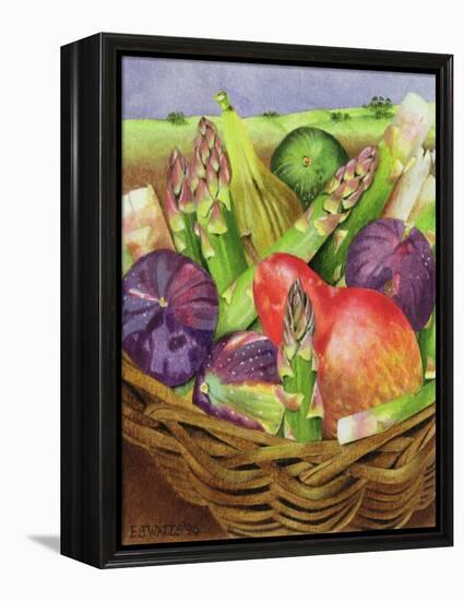 Red Pear with Figs and Asparagus, 1996-E.B. Watts-Framed Premier Image Canvas