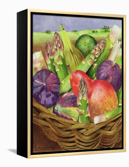 Red Pear with Figs and Asparagus, 1996-E.B. Watts-Framed Premier Image Canvas