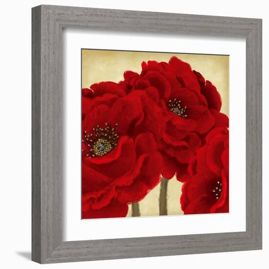 Red Peony II-Linda Wood-Framed Art Print