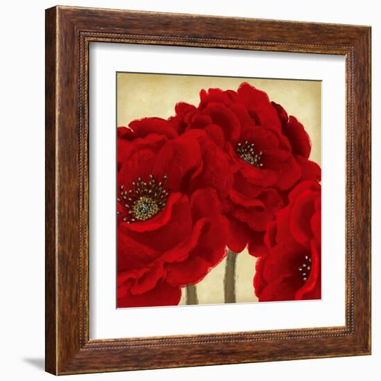 Red Peony II-Linda Wood-Framed Art Print