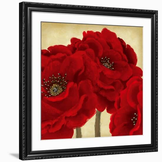 Red Peony II-Linda Wood-Framed Art Print