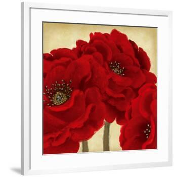 Red Peony II-Linda Wood-Framed Art Print