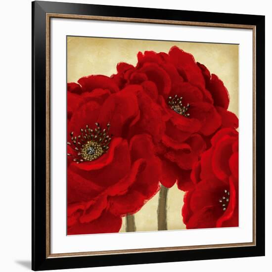 Red Peony II-Linda Wood-Framed Art Print